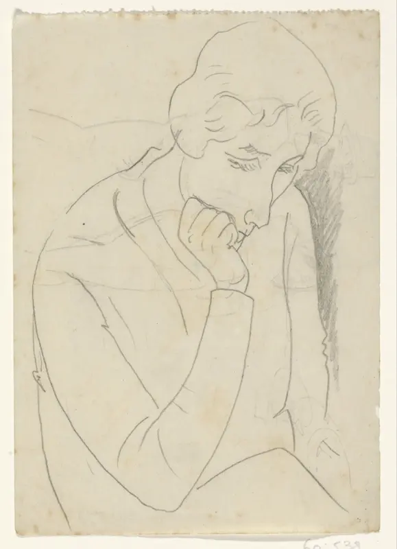 Denkende vrouw Wall Art by Leo Gestel - High-Resolution Digital Print