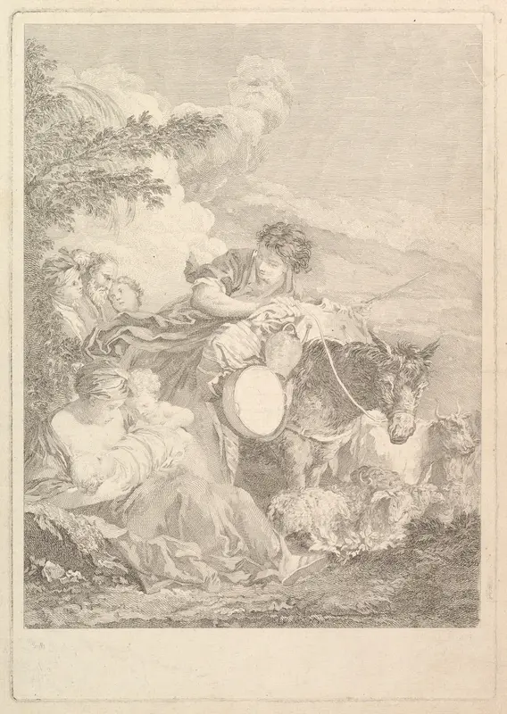 Départ de Jacob (The Departure of Jacob) Wall Art by Elisabeth Cousinet Lempereur - High-Resolution Digital Print