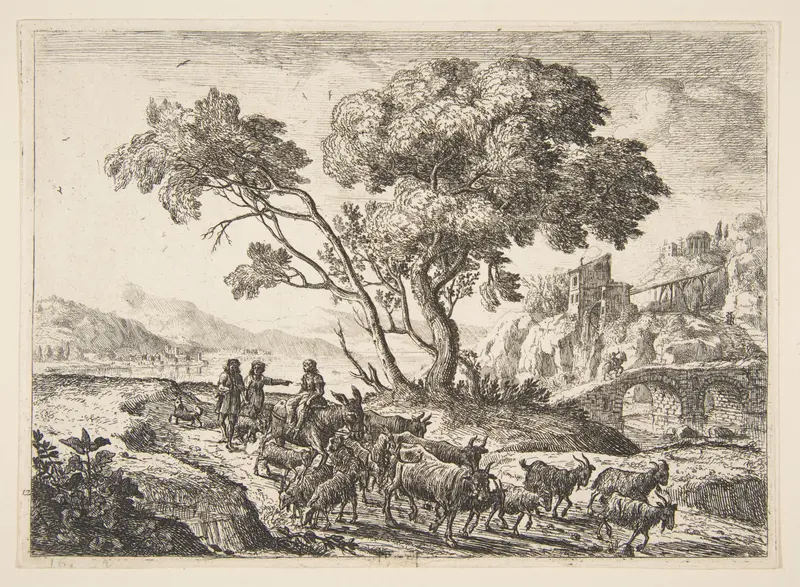 Departure for the Fields Wall Art by Claude Lorrain (Claude Gellée) - High-Resolution Digital Print
