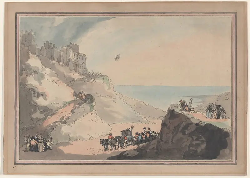 Departure of Blanchard and Jeffries' Balloon from Dover, January 7, 1785 Wall Art by Thomas Rowlandson - High-Resolution Digital Print