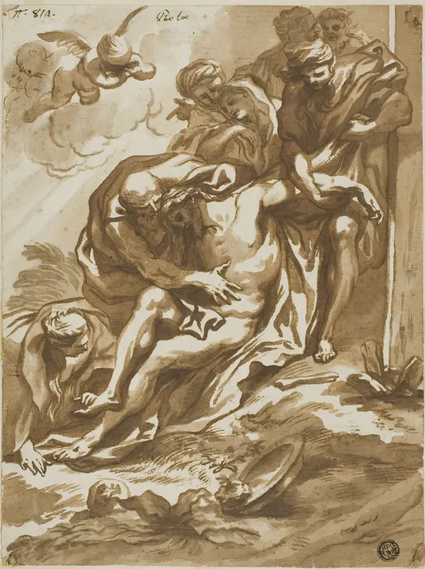 Descent from the Cross Wall Art by Domenico Piola - High-Resolution Digital Print