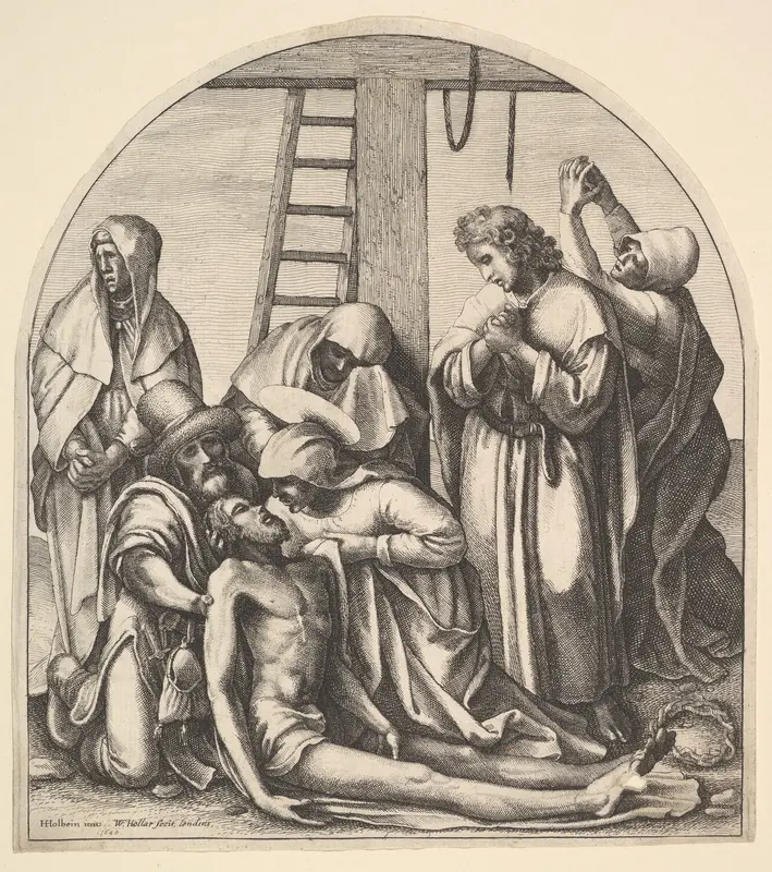 Descent from the Cross Wall Art by Wenceslaus Hollar - High-Resolution Digital Print
