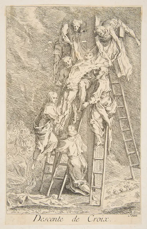 Descent from the Cross Wall Art by Claude Gillot - High-Resolution Digital Print
