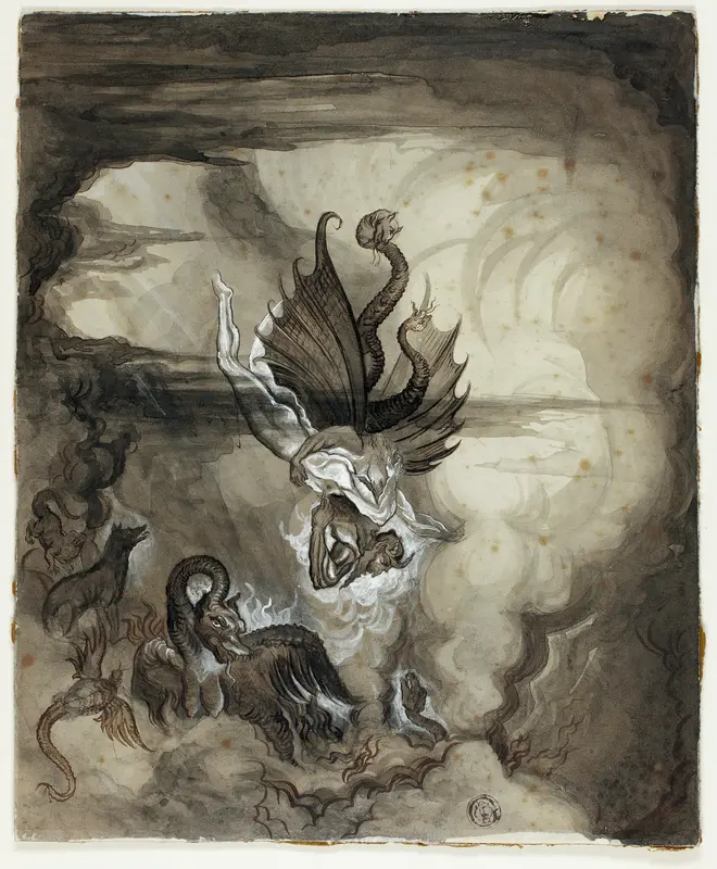 Descent to Hell Wall Art by Unknown artist - High-Resolution Digital Print