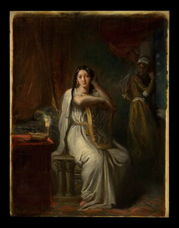 Desdemona (The Song of the Willow) Wall Art by Théodore Chassériau - High-Resolution Digital Print