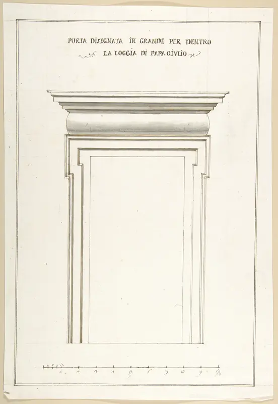Design Elevation for an Interior Door in the Loggia of Pope Julius [III.] Wall Art by Pietro Paolo Coccetti (Cocchetti) - High-Resolution Digital Print