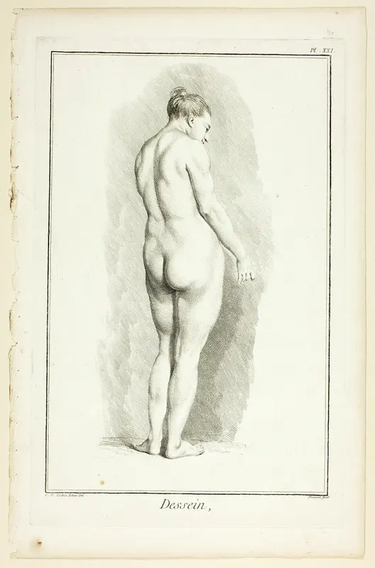 Design: Figure from Encyclopédie Wall Art by Benoît-Louis Prévost - High-Resolution Digital Print