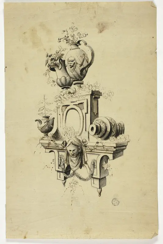 Design for a Chimney Piece Wall Art by Unknown Italian - High-Resolution Digital Print