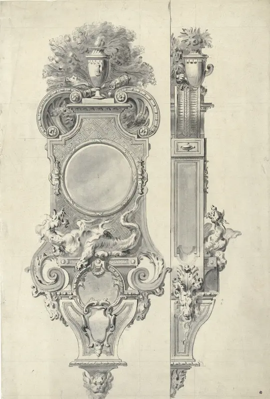 Design for a clock-case Wall Art by Gilles Marie Oppenort - High-Resolution Digital Print