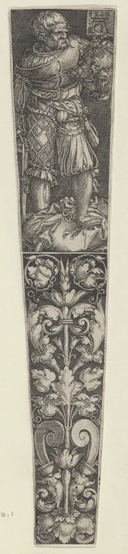 Design for a Dagger Sheath, with Executioner and Head of John the Baptist Wall Art by Heinrich Aldegrever - High-Resolution Digital Print