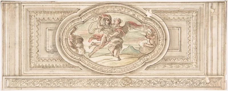 Design for a Panel with a Depiction of Boreas Abducting Oreithyia Wall Art by Ercole Procaccini The Younger - High-Resolution Digital Print