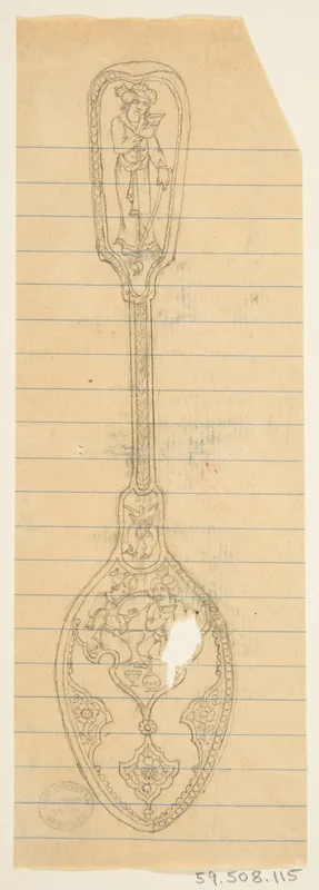 Design for a Spoon Wall Art by Anonymous, French, 19th century - High-Resolution Digital Print