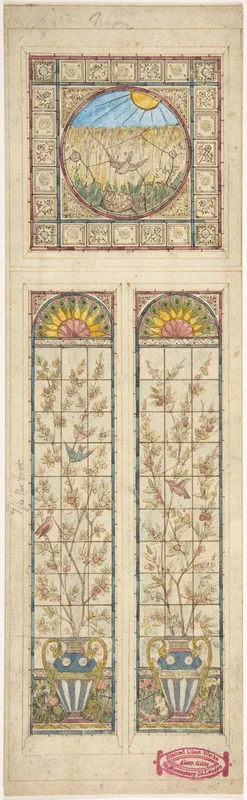 Design for a stained glass window Wall Art by Alexander Gibbs - High-Resolution Digital Print