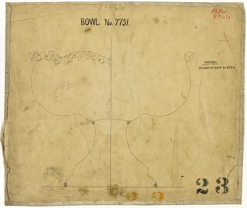 Design for Bowl No. 7751 Wall Art by Tiffany and Company - High-Resolution Digital Print