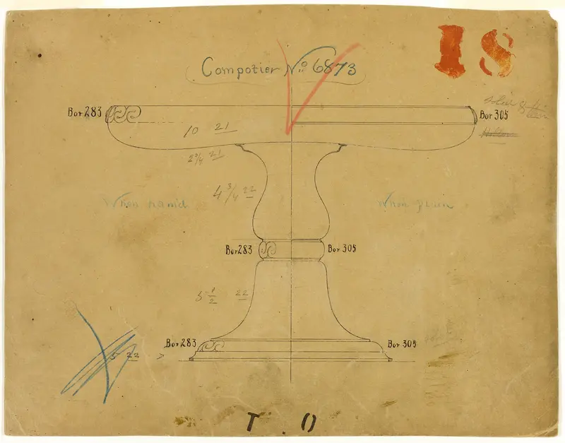 Design for Compotier No. 6873 Wall Art by Tiffany and Company - High-Resolution Digital Print