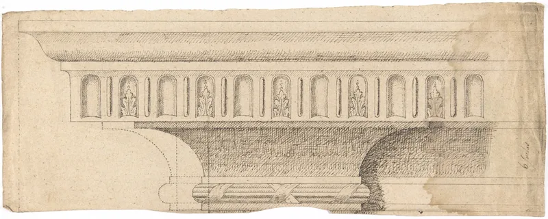 Design for the Upper Part of an Entablature Wall Art by Anonymous, British, 18th century - High-Resolution Digital Print