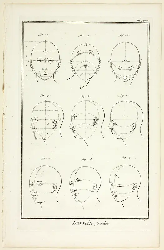 Design: Ovals, from Encyclopédie Wall Art by Benoît-Louis Prévost - High-Resolution Digital Print