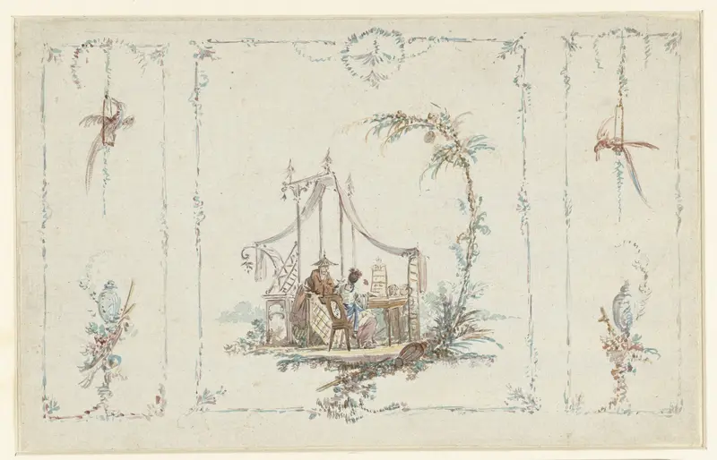 Design sketch in Chinoiserie style Wall Art by Abraham van Strij (I) - High-Resolution Digital Print