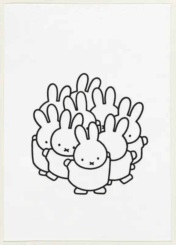 Design Stages for miffy’s letter Wall Art by Dick Bruna - High-Resolution Digital Print