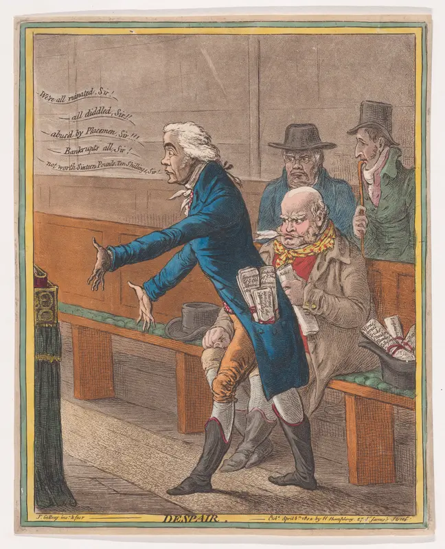 Despair Wall Art by James Gillray - High-Resolution Digital Print