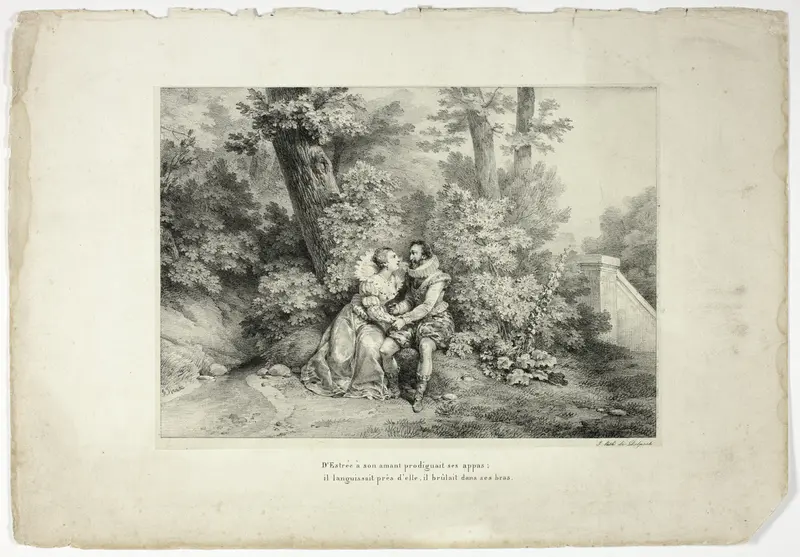D'Estrée à son amant prodiguait ses appas... Wall Art by Horace Vernet - High-Resolution Digital Print