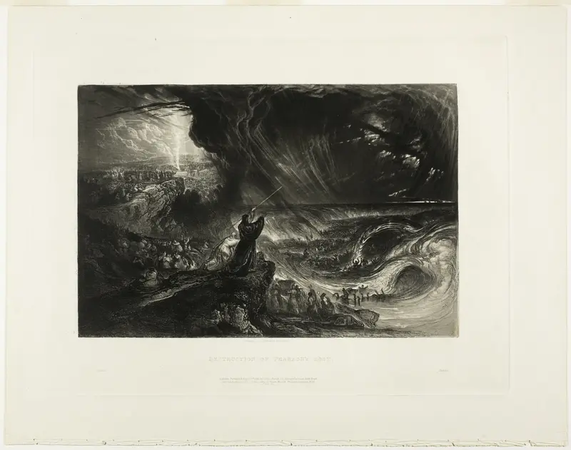 Destruction of the Pharoah's Host, from Illustrations of the Bible