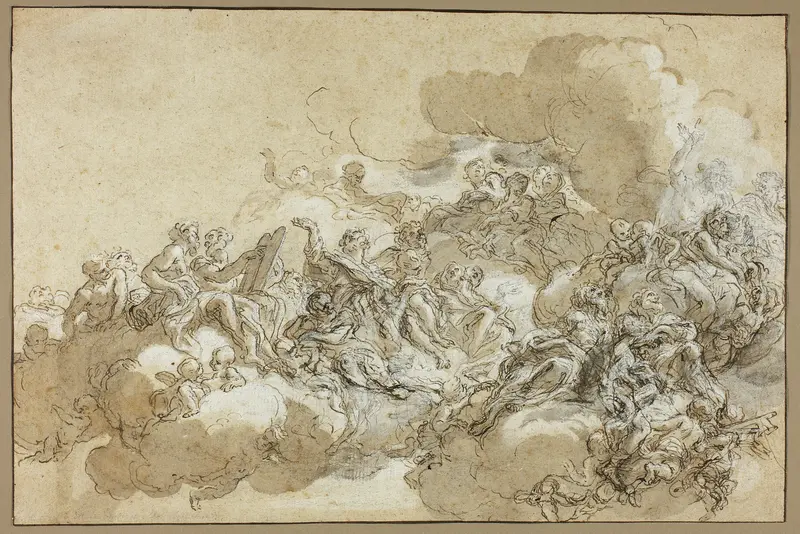 Detail Study for The Assumption of St. Agnes Wall Art by Giovanni Battista Gaulli - High-Resolution Digital Print