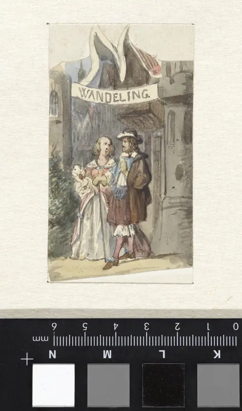 Detail van ontwerp van omslag voor Nalezing van Johannes ter Gouw, 1865 Wall Art by Johan Coenraad Leich - High-Resolution Digital Print