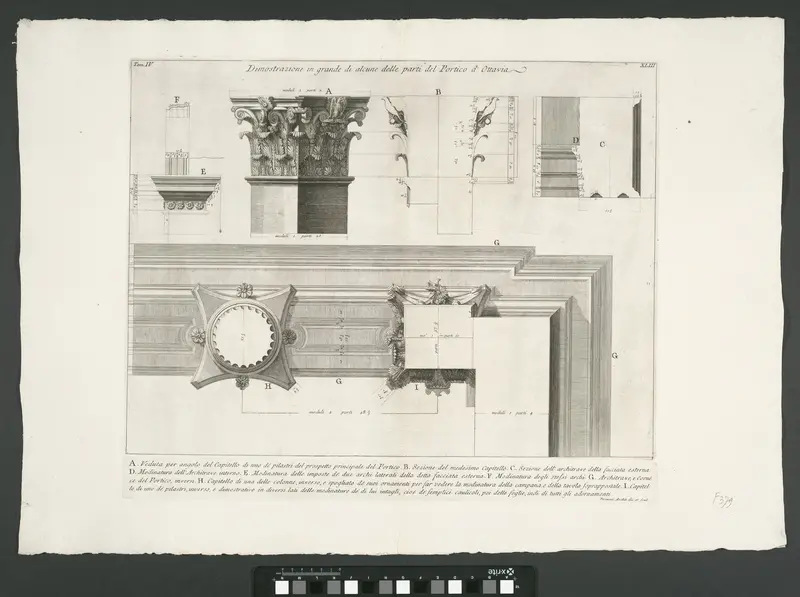 Details van Porticus van Octavius te Rome Wall Art by Unknown - High-Resolution Digital Print