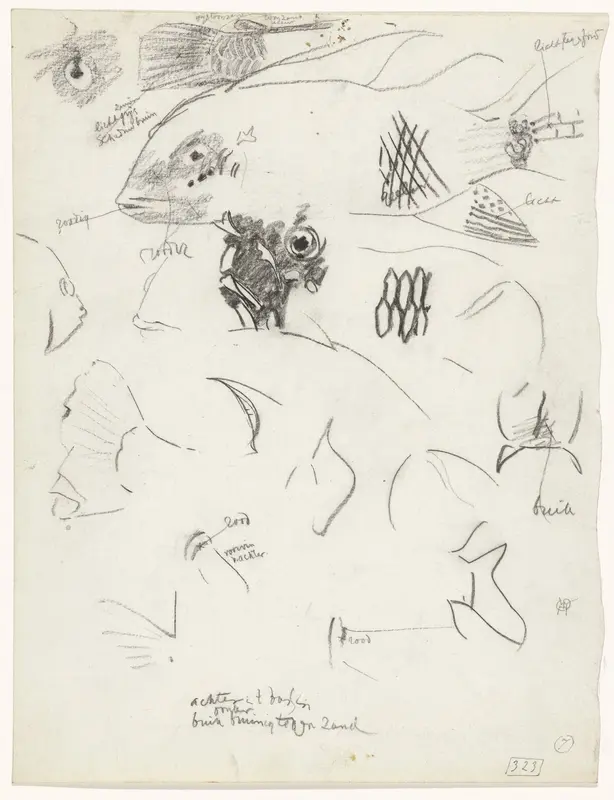 Detailstudies van vissen Wall Art by Gerrit Willem Dijsselhof - High-Resolution Digital Print