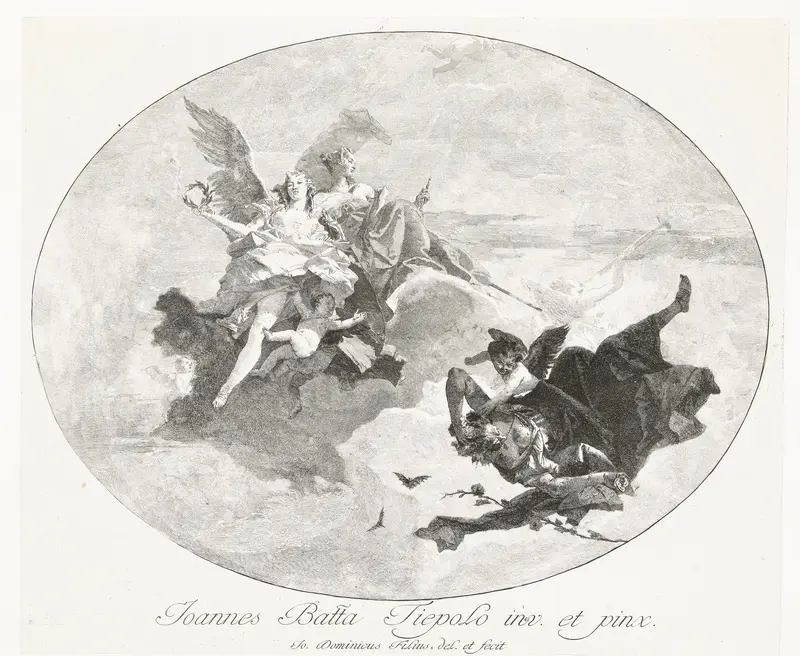 Deugd en Faam verjagen Gierigheid Wall Art by Unknown - High-Resolution Digital Print
