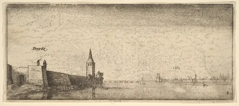 Deutz and Cologne, from "German Views" Wall Art by Wenceslaus Hollar - High-Resolution Digital Print