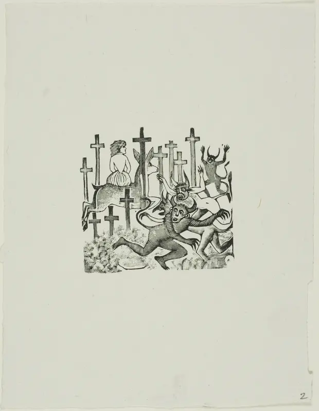 Devils in the Graveyard Wall Art by José Guadalupe Posada - High-Resolution Digital Print