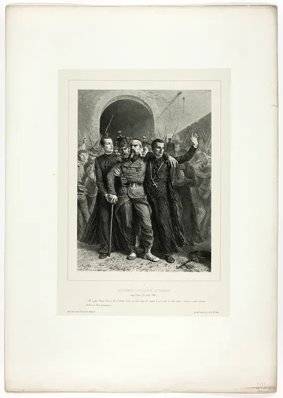 Devotion of the Catholic clergy in Rome, April 30, 1849, from Souvenirs d’Italie: Expédition de Rome