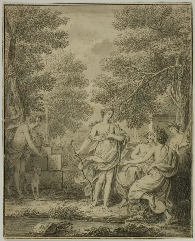 Diana and Actaeon Wall Art by Jean Jacques de Boissieu - High-Resolution Digital Print