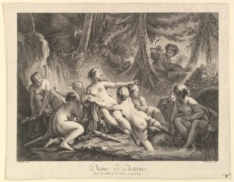 Diana and Acteon Wall Art by Pierre François Tardieu - High-Resolution Digital Print