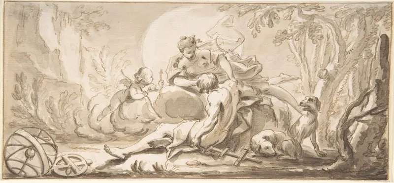 Diana and Endymion Wall Art by Johann Heinrich Keller - High-Resolution Digital Print