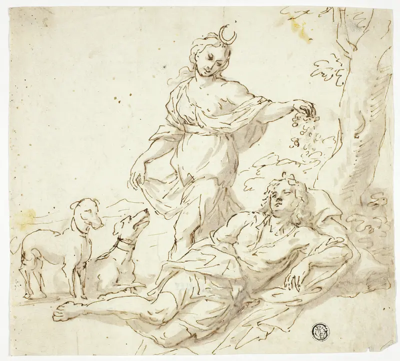 Diana and the Endymion Wall Art by Style of Francesco Monti - High-Resolution Digital Print
