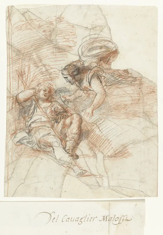 Diana bezoekt Endymion Wall Art by Giovanni da San Giovanni - High-Resolution Digital Print