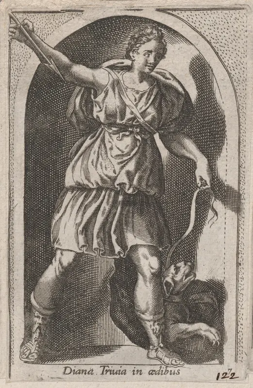 Diana (Diana Triuia in aedibus), from "Speculum Romanae Magnificentiae" Wall Art by Anonymous - High-Resolution Digital Print