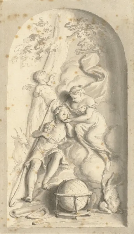 Diana en de slapende Endymion Wall Art by Unknown - High-Resolution Digital Print