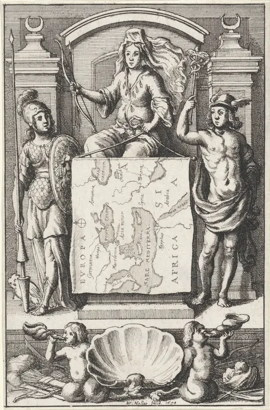 Diana geflankeerd door Minerva en Mercurius Wall Art by Unknown - High-Resolution Digital Print