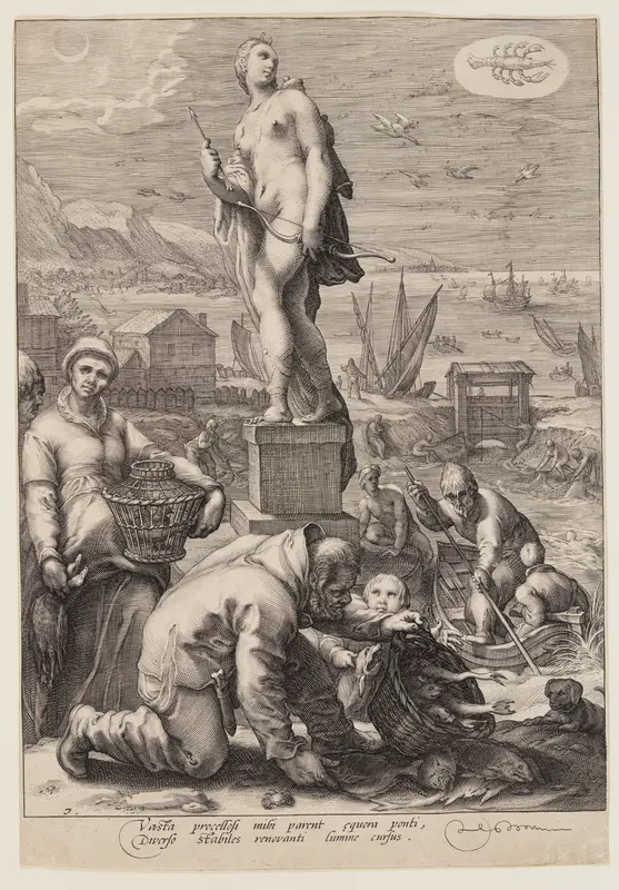 Diana Presiding over Navigation and Fishing, from Seven Planetary Gods