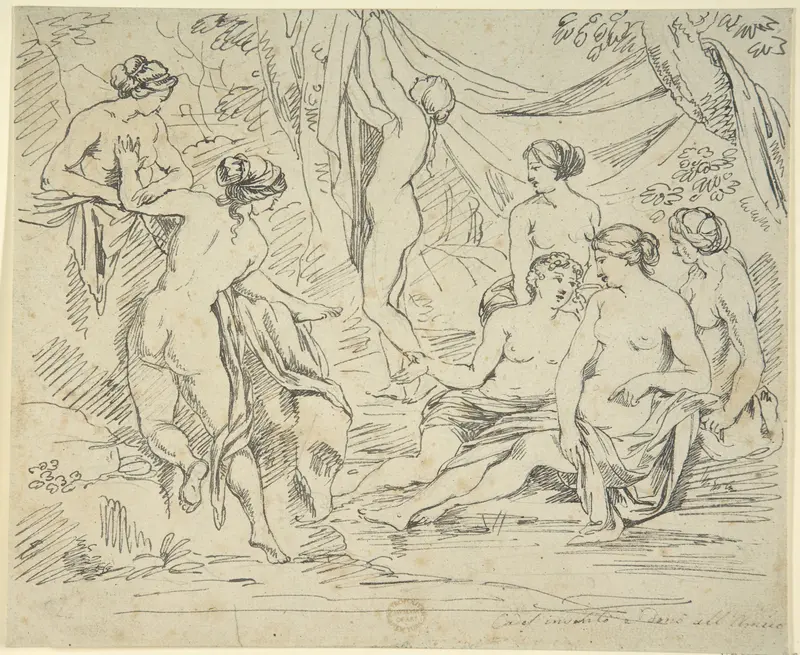 Dianna, her Nymphs, and Callisto Wall Art by Anonymous, Italian, 19th century - High-Resolution Digital Print
