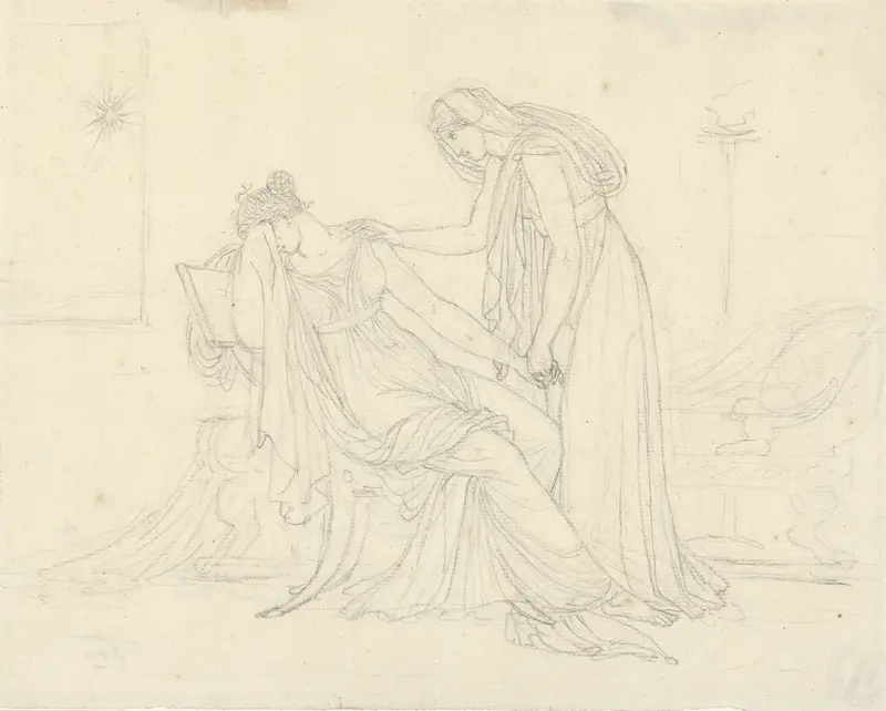 Dido bekent haar zuster haar liefde voor Aeneas Wall Art by Anne-Louis Girodet-Trioson - High-Resolution Digital Print
