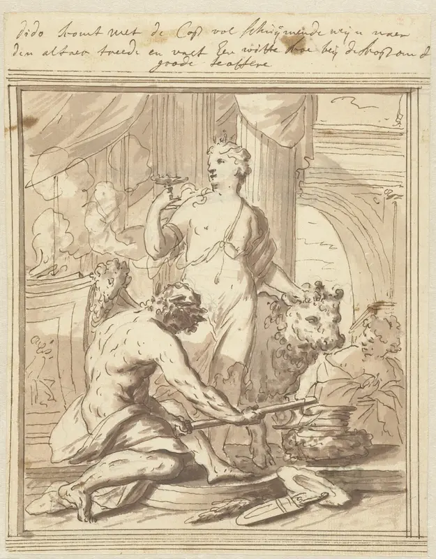 Dido offerend aan de goden Wall Art by Mattheus Terwesten - High-Resolution Digital Print
