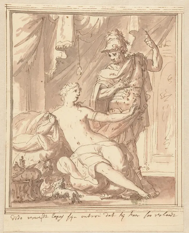 Dido verwijt Aeneas dat hij haar verlaat Wall Art by Mattheus Terwesten - High-Resolution Digital Print