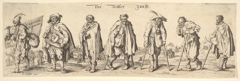 Die Bettler Zunfft (The Seven Beggars) Wall Art by Wenceslaus Hollar - High-Resolution Digital Print