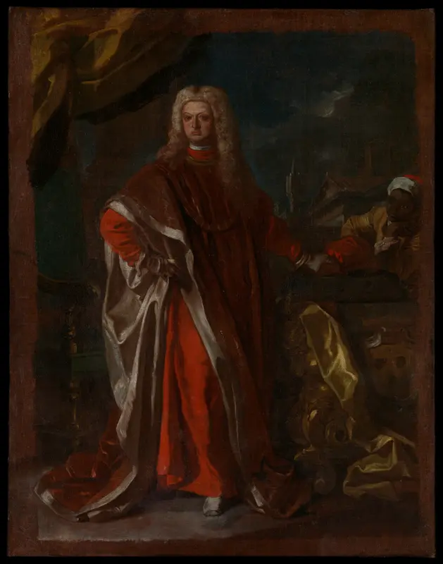 Diego Pignatelli d'Aragona (1687–1750) and an Enslaved Servant Wall Art by Francesco Solimena - High-Resolution Digital Print