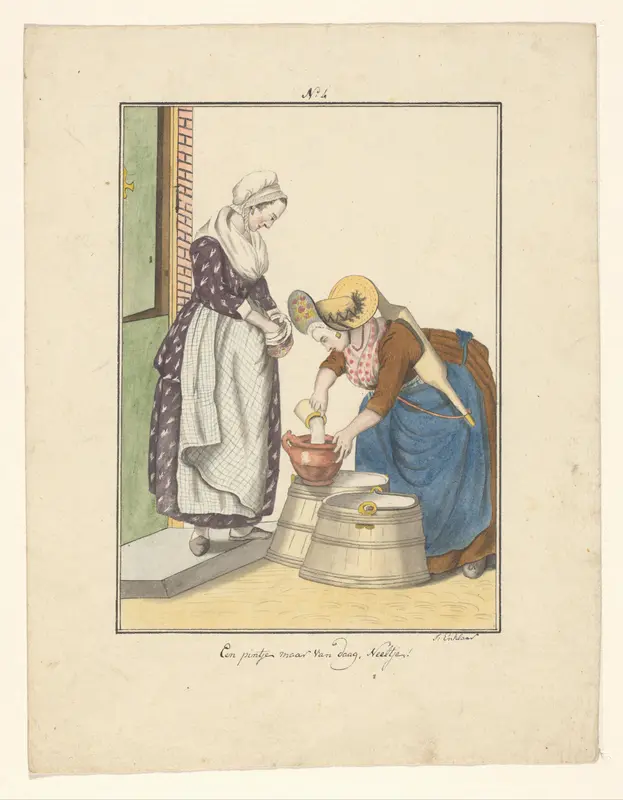 Dienstmeisje en melkverkoopster Wall Art by Unknown - High-Resolution Digital Print